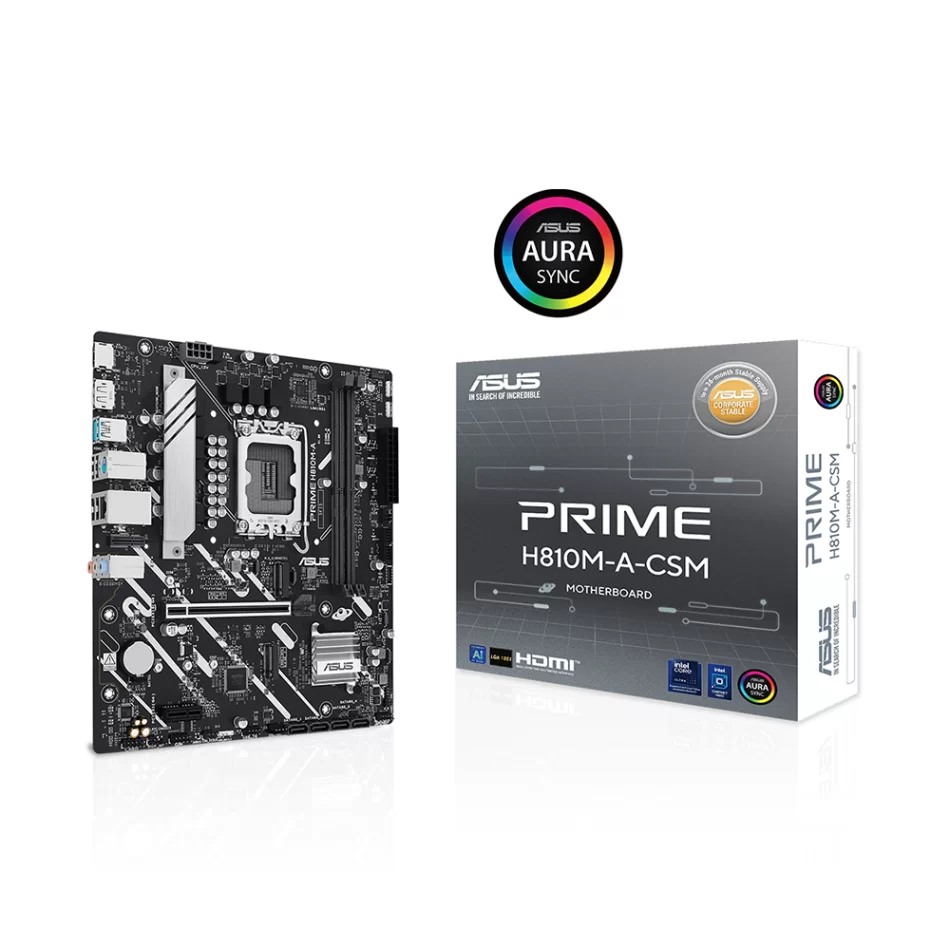 ASUS PRIME H810M-A-CSM DDR5 6400MHz(OC) Intel Soket LGA1851 mATX Anakart