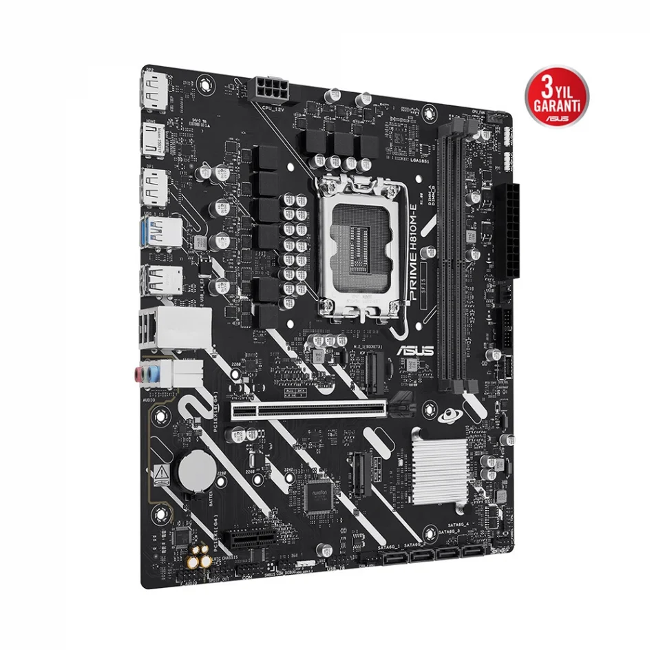 ASUS Prime H810M-E-CSM DDR5 6400MHz(OC) Intel Soket LGA1851 mATX Anakart