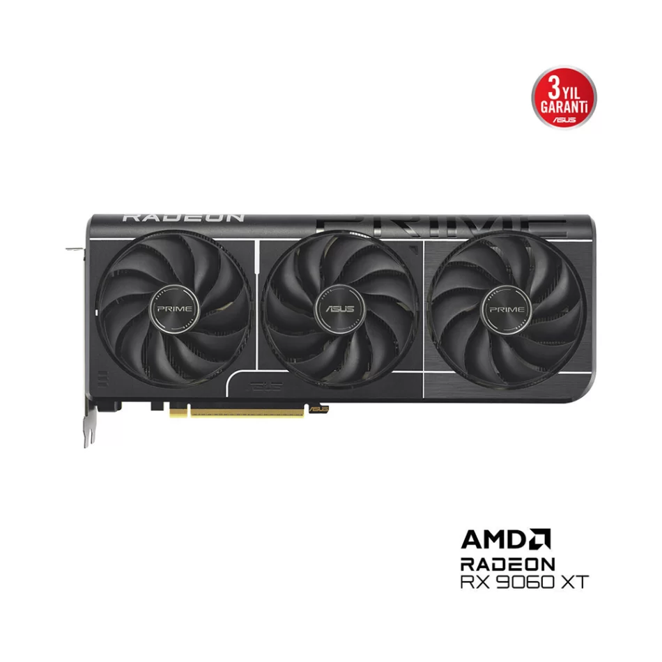 ASUS Prime RX9060 XT OC Edition 8GB GDDR6 128 Bit AMD Radeon FSR 4 Ekran Kartı