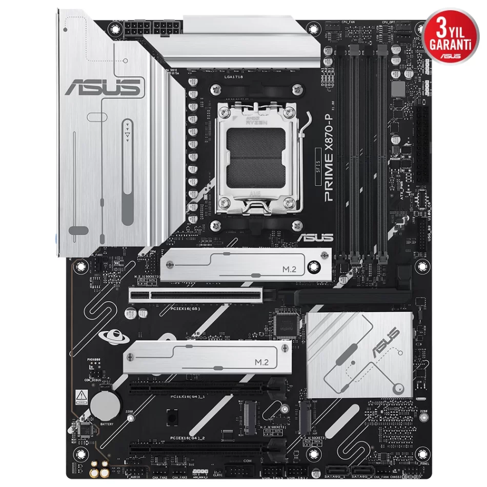 ASUS PRIME X870-P 8000MHz(OC) DDR5 AMD Soket AM5 ATX Anakart