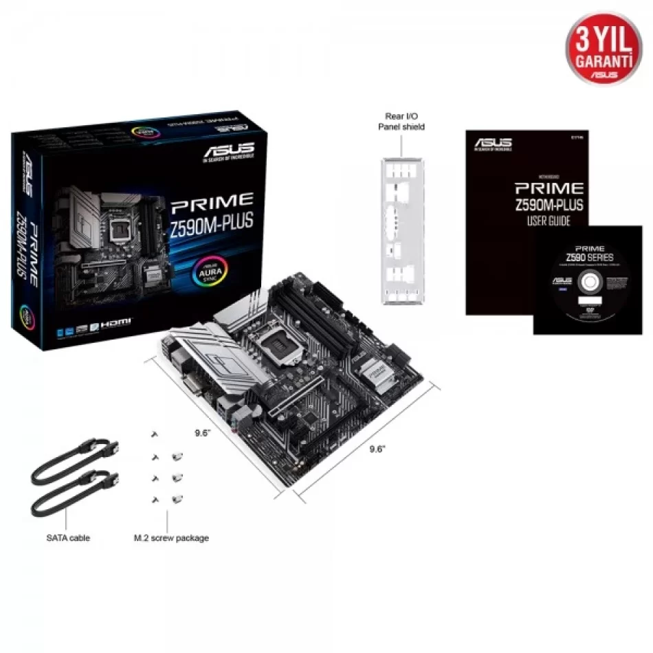 ASUS PRIME Z590M-PLUS 5133MHz(OC) DDR4 Intel Soket 1200 mATX Anakart