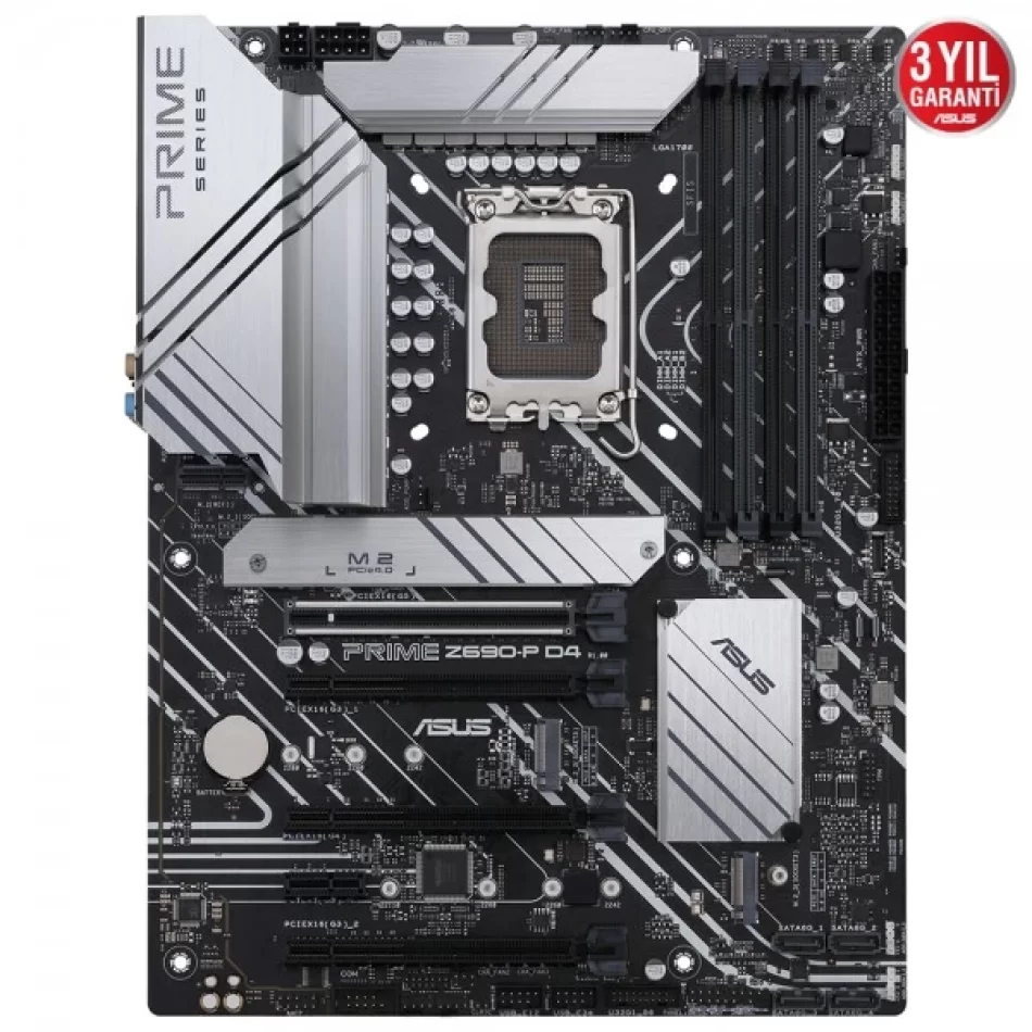 ASUS PRIME Z690-P D4 5333MHz(OC) DDR4 Intel Soket 1700 ATX Anakart