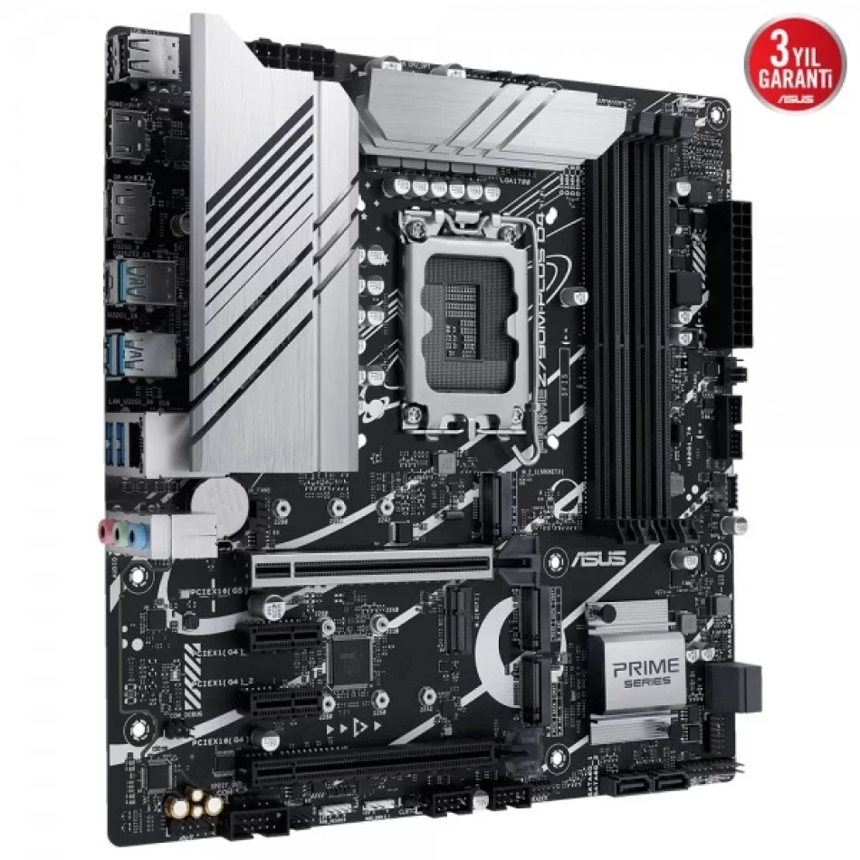 ASUS PRIME Z790M-PLUS D4 5333MHz DDR4 Intel Soket 1700 mATX Anakart