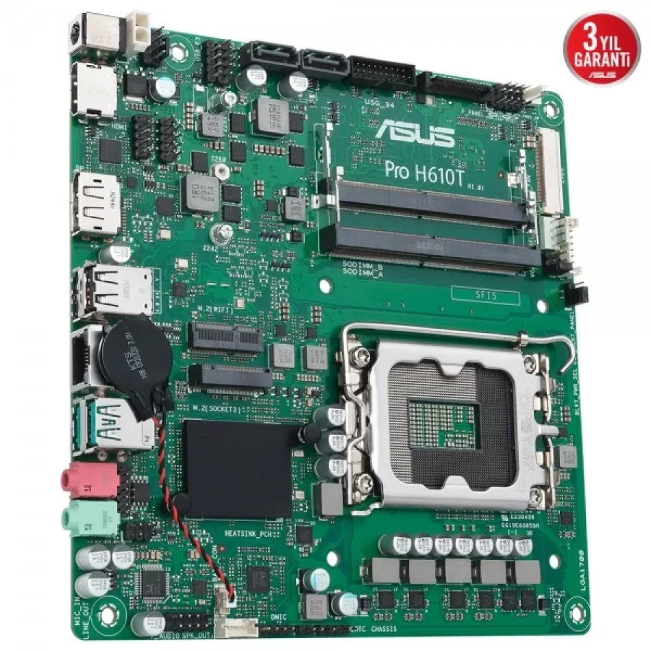 ASUS PRO H610T-CSM 5600MHz DDR5 Intel Soket 1700 mini-ITX Anakart