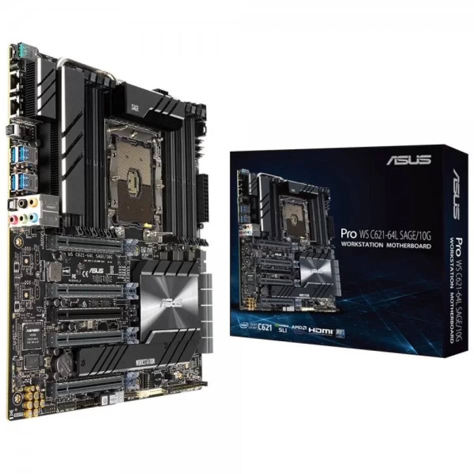 ASUS PRO WS C621-64L SAGE/10G 2933MHz DDR4 Intel Soket 3647 ATX İş İstasyonu Anakart