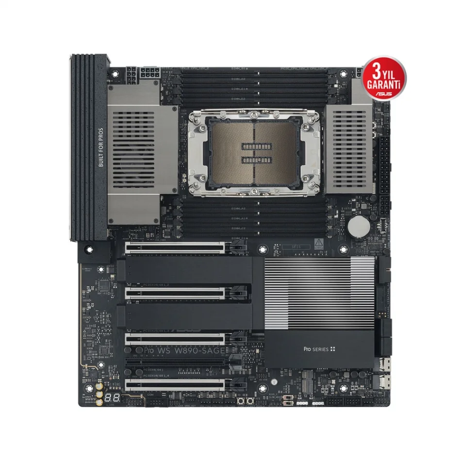 ASUS Pro WS W890-SAGE 4x PCIe 5.0 x16 Slot Intel Soket LGA4710-2 Xeon Workstation CEB Anakart