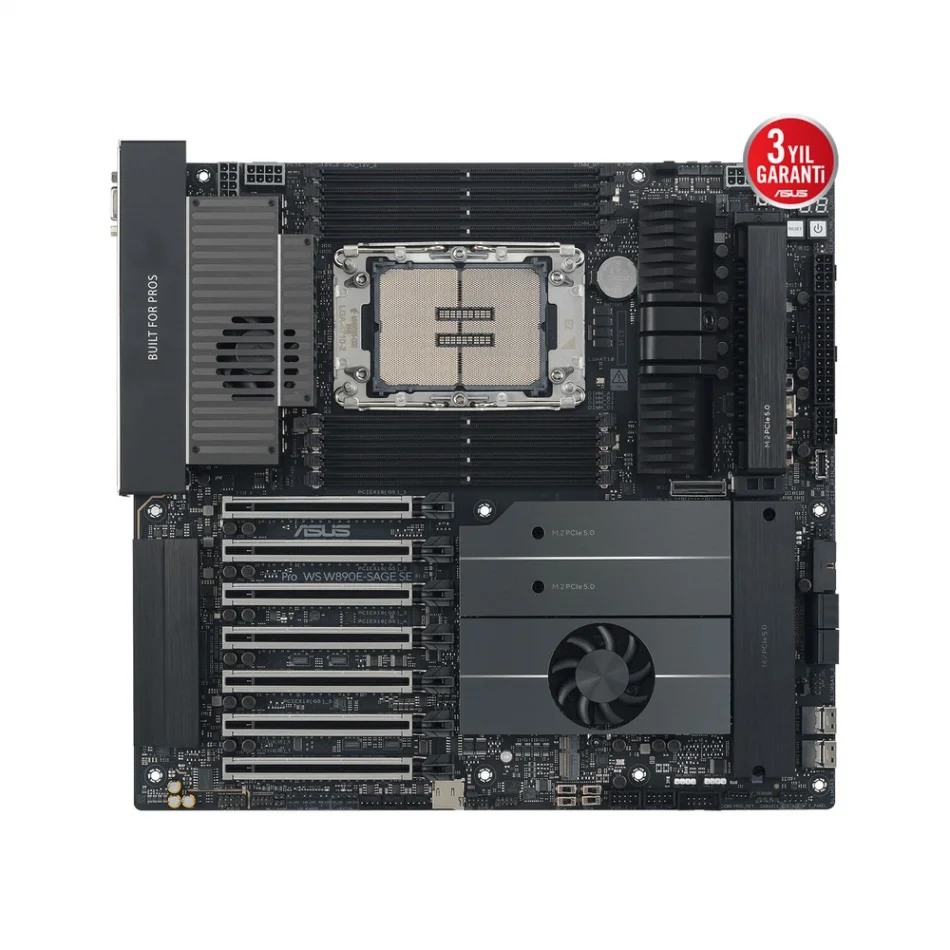 ASUS Pro WS W890E-SAGE-SE 7x PCIe 5.0 x16 Slot Intel Soket LGA4710-2 Xeon Workstation EEB Anakart