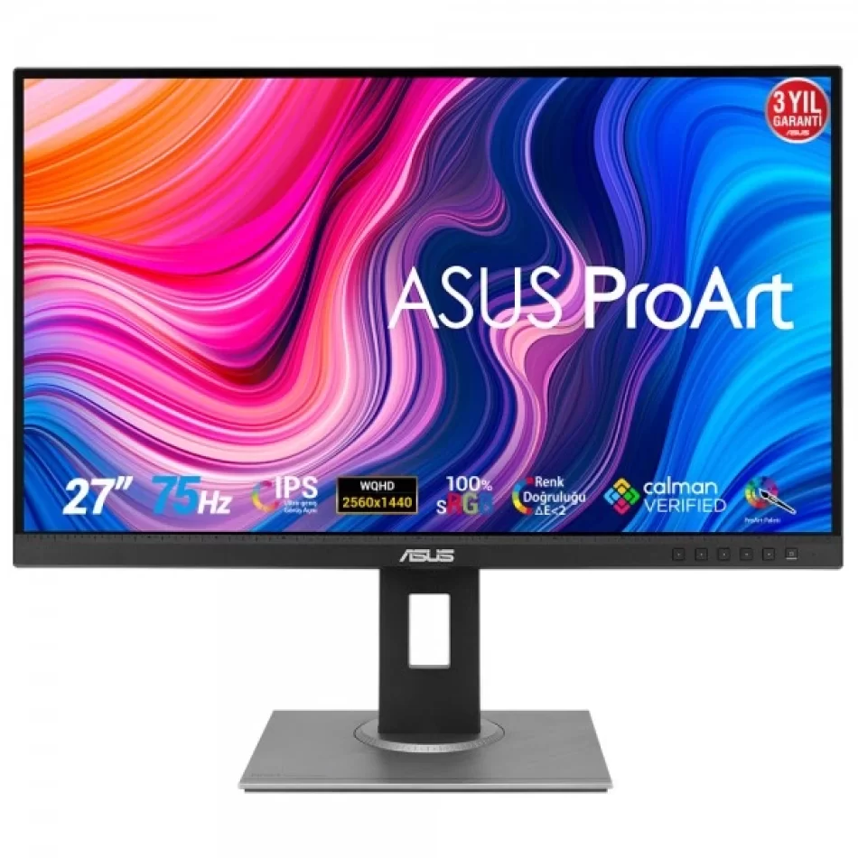 ASUS PROART 27 PA278QV 2K 5ms DVI-D HDMI mDP WQHD %100 sRGB, %100 Rec. 709 IPS Monitör Outlet Pikselli Ürün 2 Yıl garanti