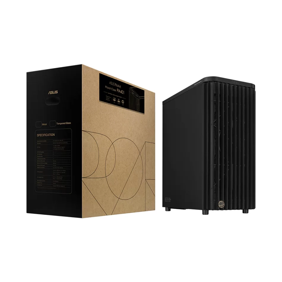 ASUS ProArt PA401 Wood Edition - Metal Panel Mid-Tower ATX Bilgisayar Kasası