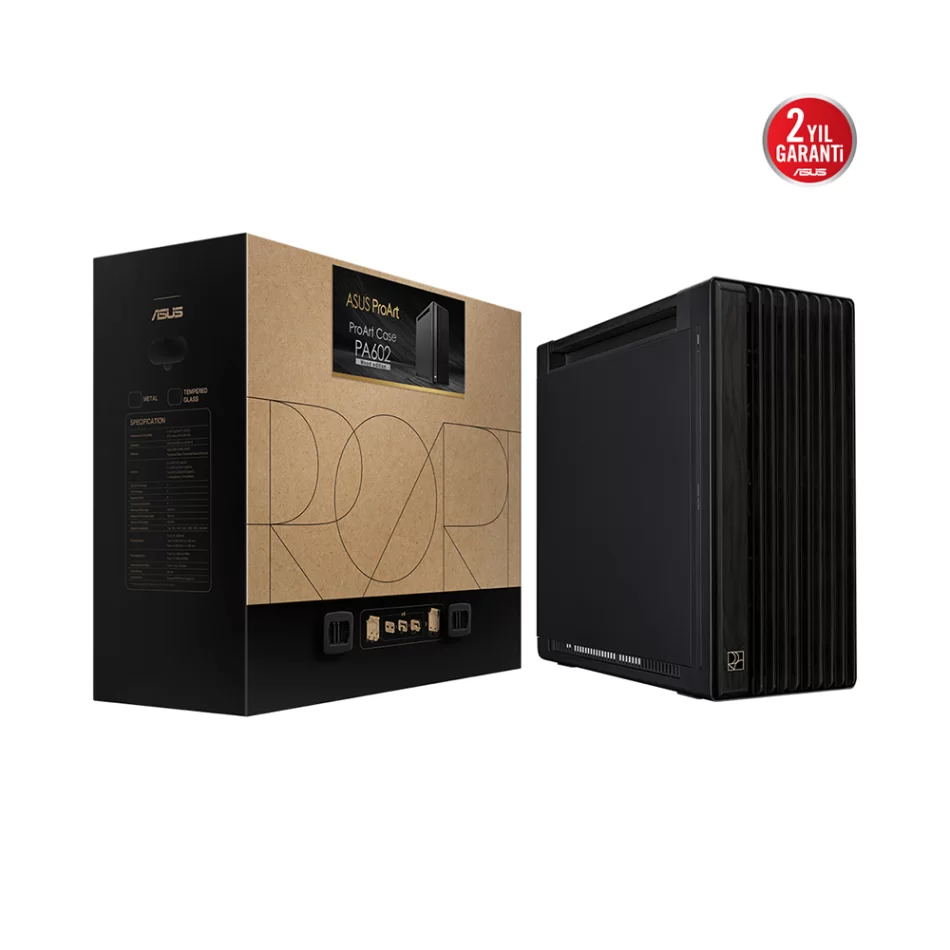 ASUS ProArt PA602 Wood Edition - Metal Panel Mid-Tower e-ATX Bilgisayar Kasası