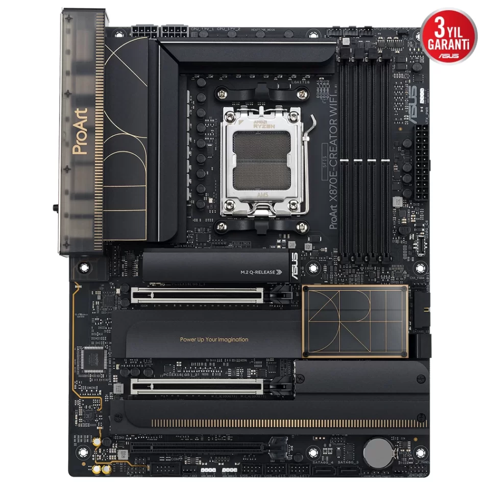 ASUS ProArt X870E-CREATOR WIFI 8000MHz(OC) DDR5 AMD Soket AM5 ATX Anakart