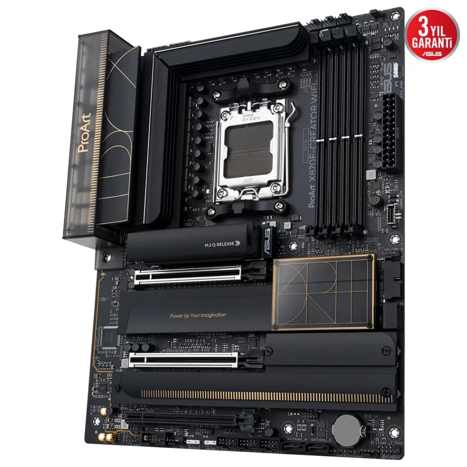 ASUS ProArt X870E-CREATOR WIFI 8000MHz(OC) DDR5 AMD Soket AM5 ATX Anakart