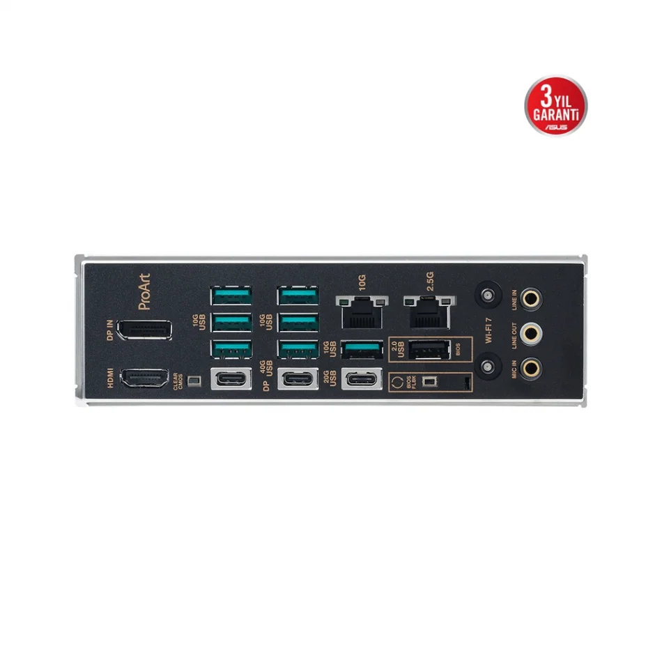 ASUS ProArt X870E-CREATOR WIFI 8000MHz(OC) DDR5 AMD Soket AM5 ATX Anakart