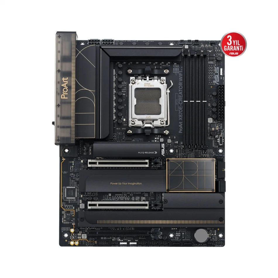 ASUS ProArt X870E-CREATOR WIFI 8000MHz(OC) DDR5 AMD Soket AM5 ATX Anakart