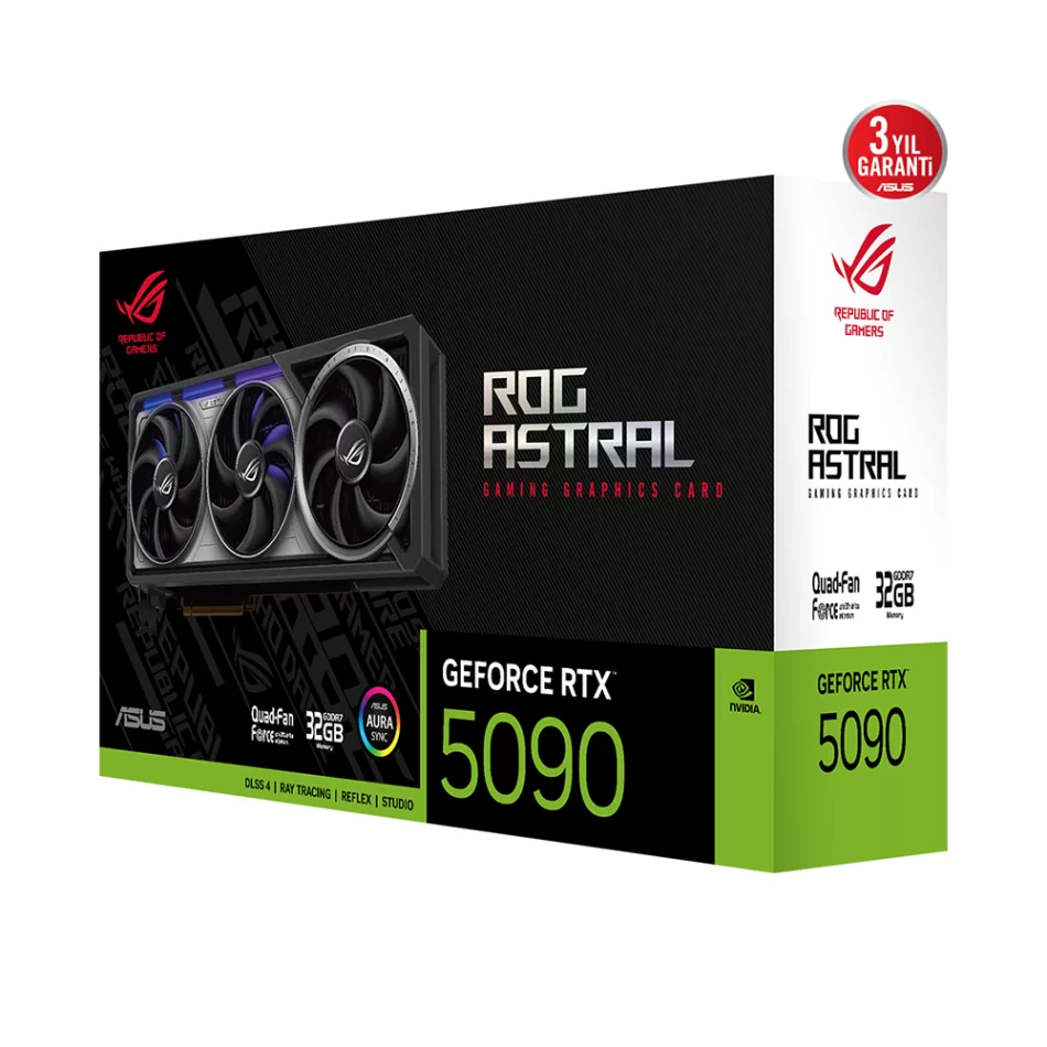 ASUS ROG Astral GeForce RTX 5090 32GB GDDR7 512 Bit NVIDIA DLSS 4 Ekran Kartı