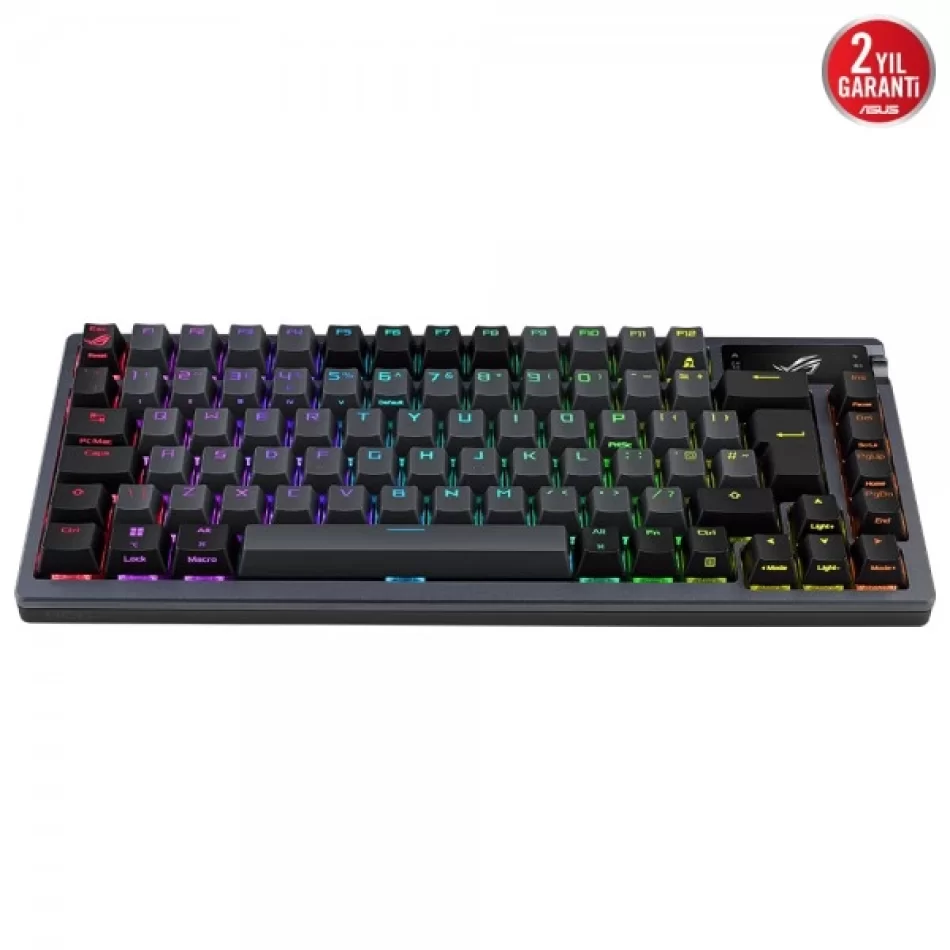 ASUS ROG Azoth RGB ABS Keycap Kablosuz Mekanik NX Red Switch OLED Ekranlı Türkçe Q Gaming Klavye