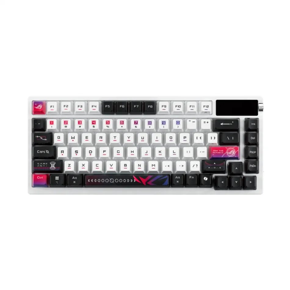 ASUS ROG Azoth X %75 TKL OLED Ekranlı Kablosuz NX Snow V2 Switch Türkçe Q Gaming Klavye