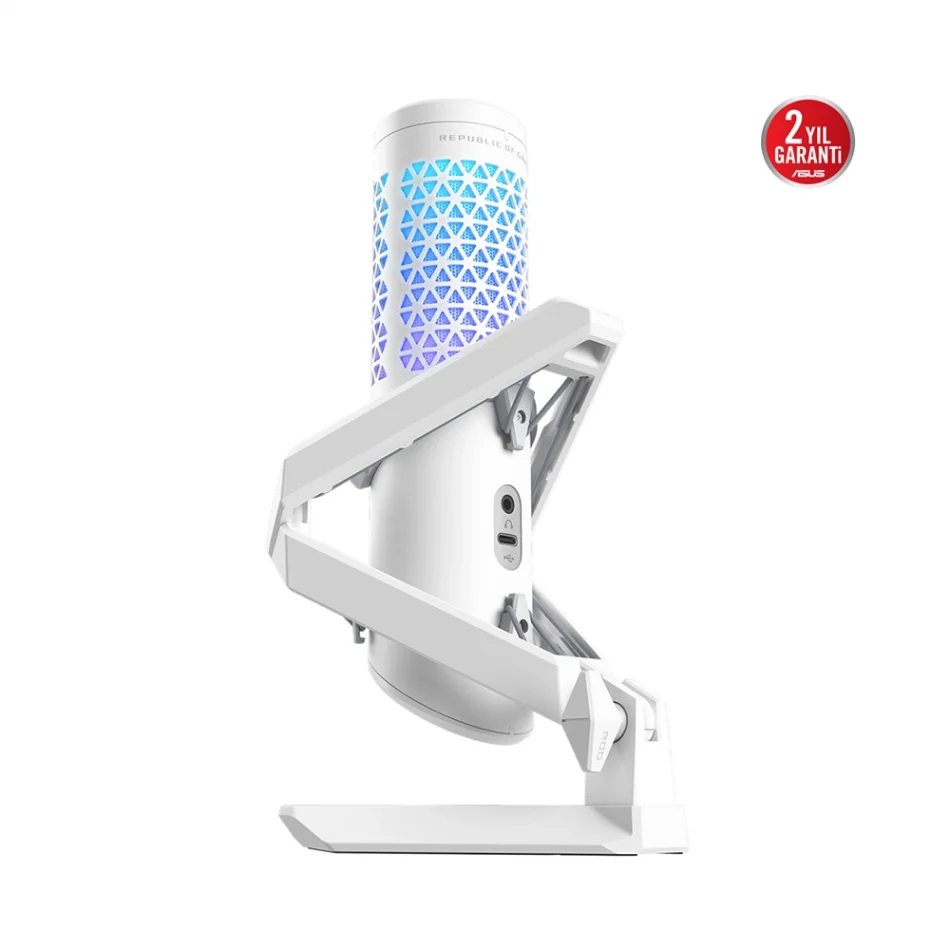 ASUS ROG Carnyx RGB White Edition USB 192KHz Beyaz Gaming Mikrofon