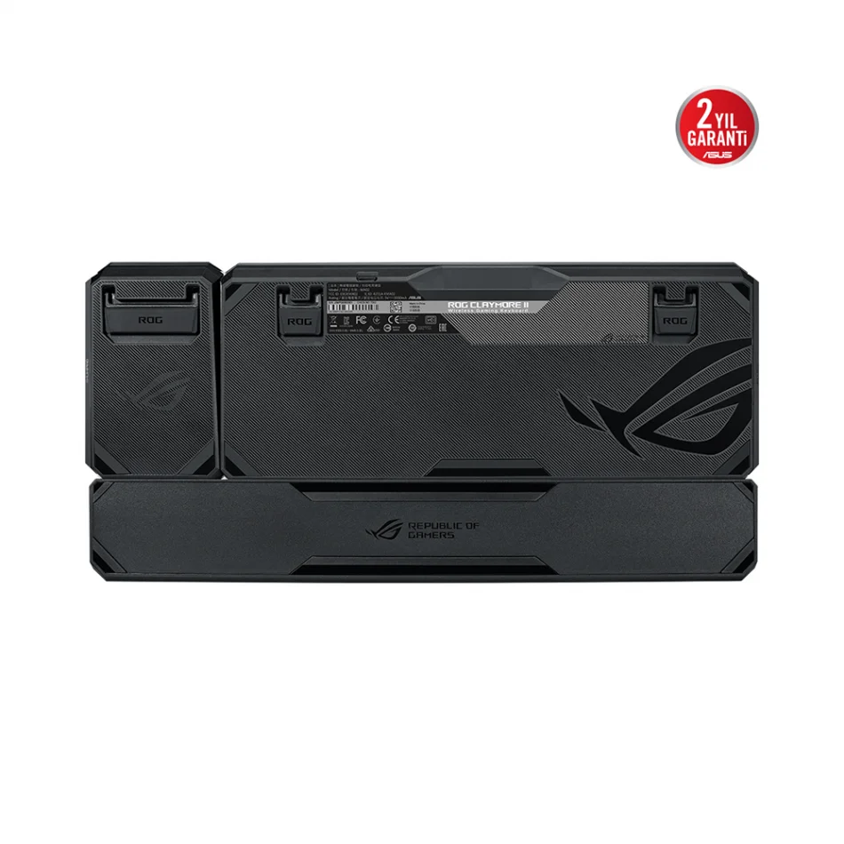 ASUS ROG Claymore II RGB Modüler TKL %80 / %100 Kablosuz Mekanik RX Red Switch İngilizce Q Oyuncu Klavyesi