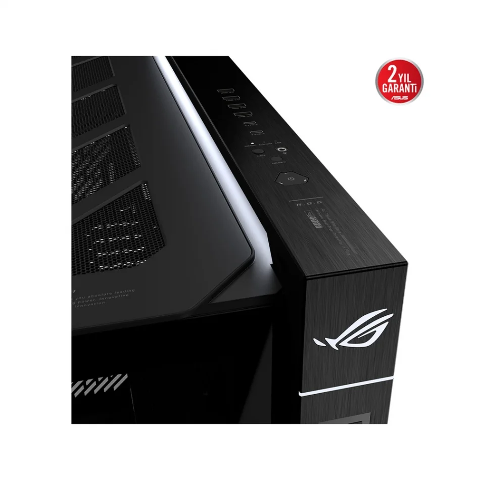 ASUS ROG Cronox ARGB Panoramik Temperli Cam LCD Ekranlı e-ATX Full-Tower Gaming Bilgisayar Kasası