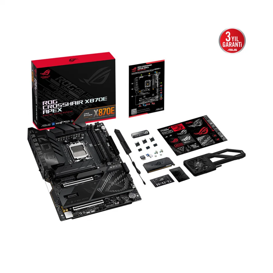 ASUS ROG CROSSHAIR X870E APEX 8200MHz(OC) DDR5 AMD Soket AM5 ATX Anakart