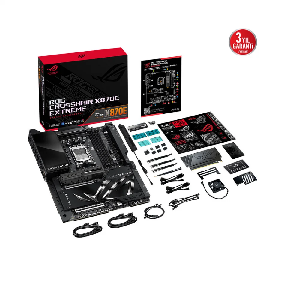 ASUS ROG CROSSHAIR X870E EXTREME 8200MHz(OC) DDR5 AMD Soket AM5 eATX Anakart