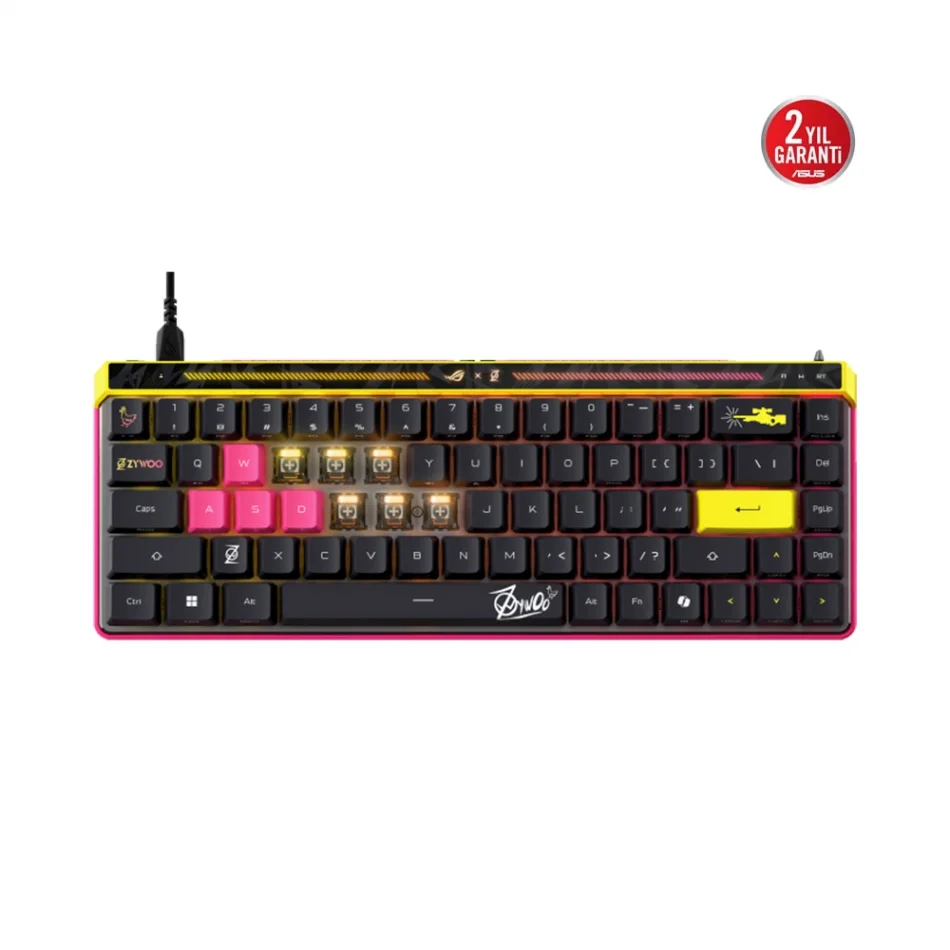 ASUS ROG Falchion Ace HFX ZywOo Edition HFX Manyetik Switch 8000 Hz Polling Rate Dokunmatik Panel %65 TKL Gaming Klavye