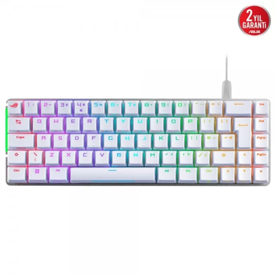 ASUS ROG Falchion Ace White RGB Kablolu Mekanik NX Red Switch İngilizce Beyaz Gaming Klavye