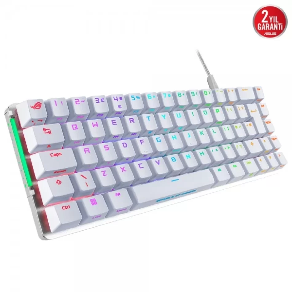 ASUS ROG Falchion Ace White RGB Kablolu Mekanik NX Red Switch İngilizce Beyaz Gaming Klavye