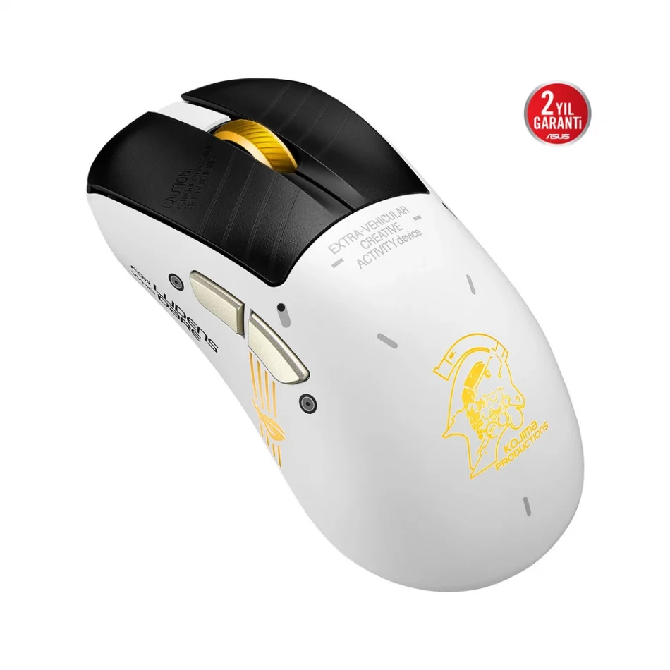ASUS ROG Keris II Origin-KJP Kojima Productions Edition 42000 DPI 8000 Hz Aimpoint Pro Kablosuz Beyaz Gaming Mouse