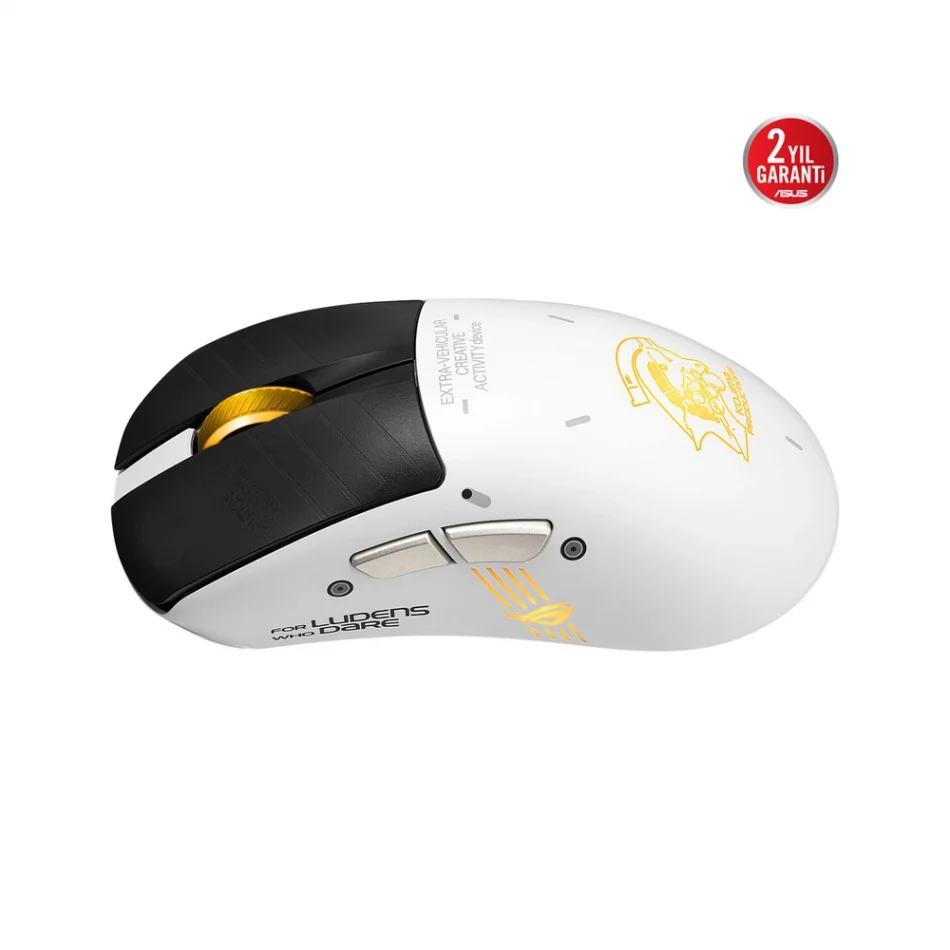 ASUS ROG Keris II Origin-KJP Kojima Productions Edition 42000 DPI 8000 Hz Aimpoint Pro Kablosuz Beyaz Gaming Mouse