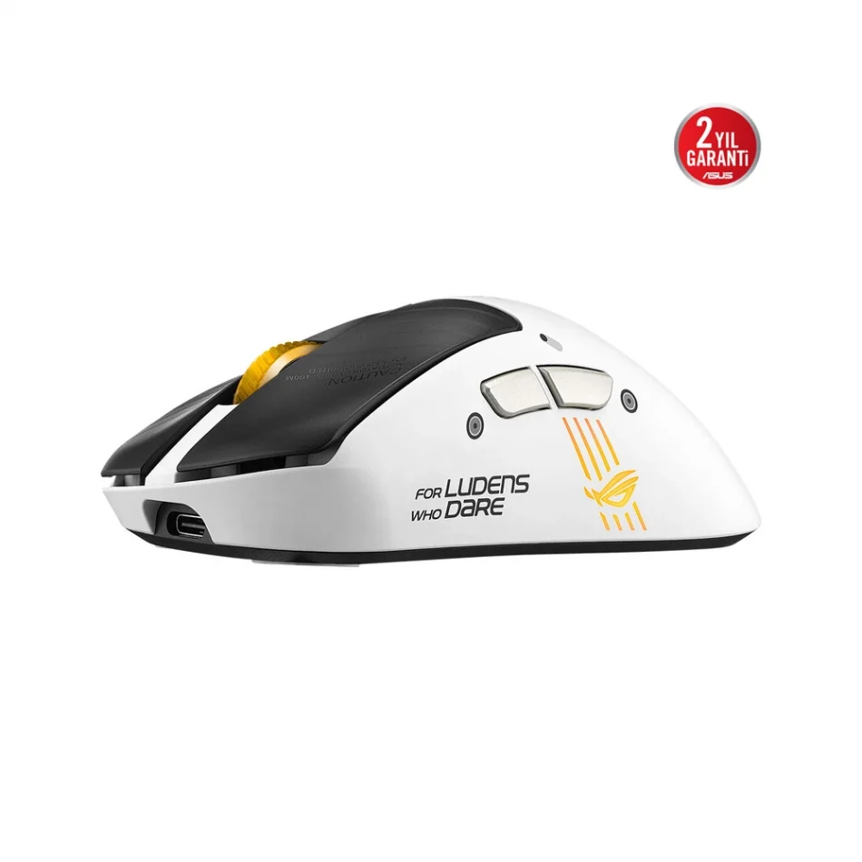 ASUS ROG Keris II Origin-KJP Kojima Productions Edition 42000 DPI 8000 Hz Aimpoint Pro Kablosuz Beyaz Gaming Mouse