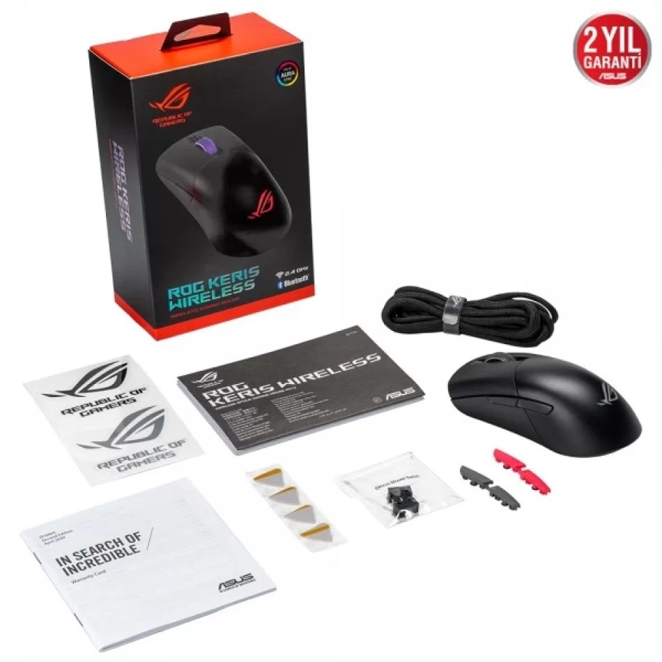 ASUS ROG Keris Kablosuz 7 Tuş 16.000 DPI Optik RGB Kablosuz Gaming Mouse