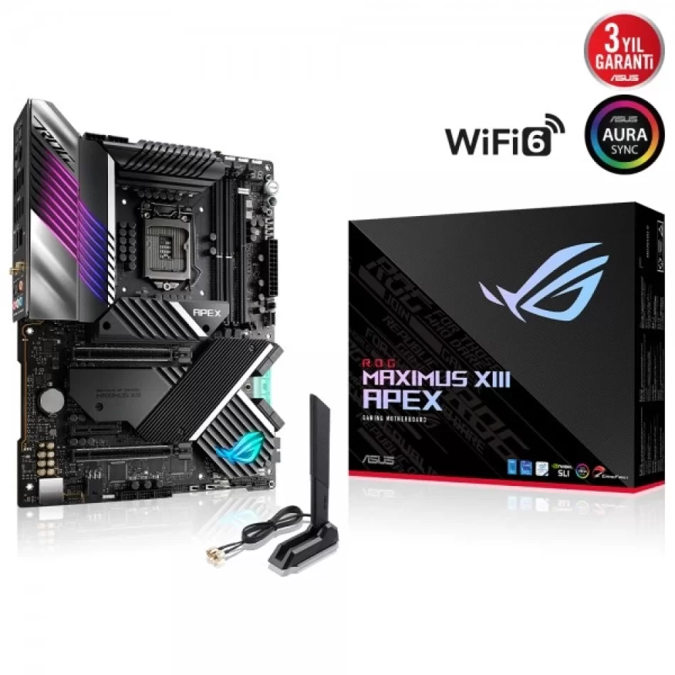 ASUS ROG MAXIMUS XIII APEX 5333MHz(OC) DDR4 Intel Soket 1200 ATX Anakart