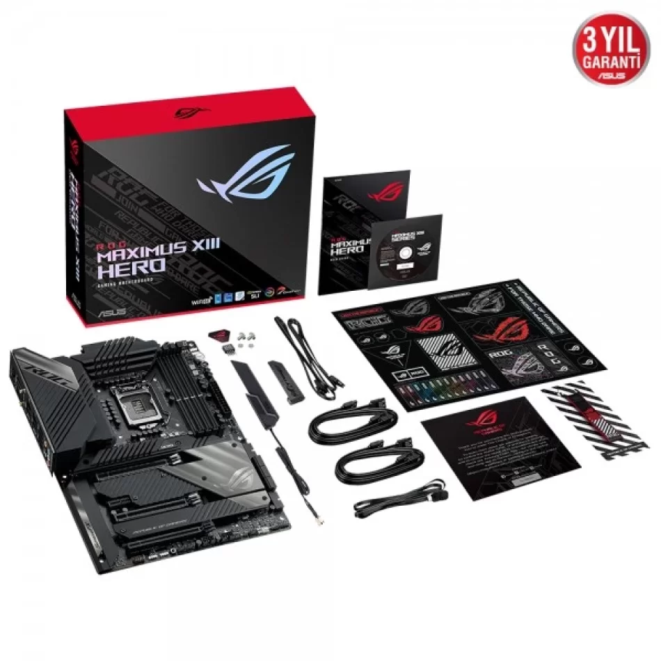 ASUS ROG MAXIMUS XIII HERO 5333MHz(OC) DDR4 Intel Soket 1200 ATX Anakart