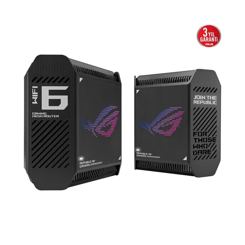 ASUS ROG Rapture GT6 AX10000 Tri-Band WIFI6 Mesh Sistem 2li Paket Gaming Router