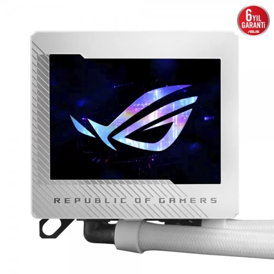 ASUS ROG RYUJIN III 240 ARGB White OLED 240mm Manyetik Daisy-Chain Fanlı Beyaz İşlemci Sıvı Soğutucu