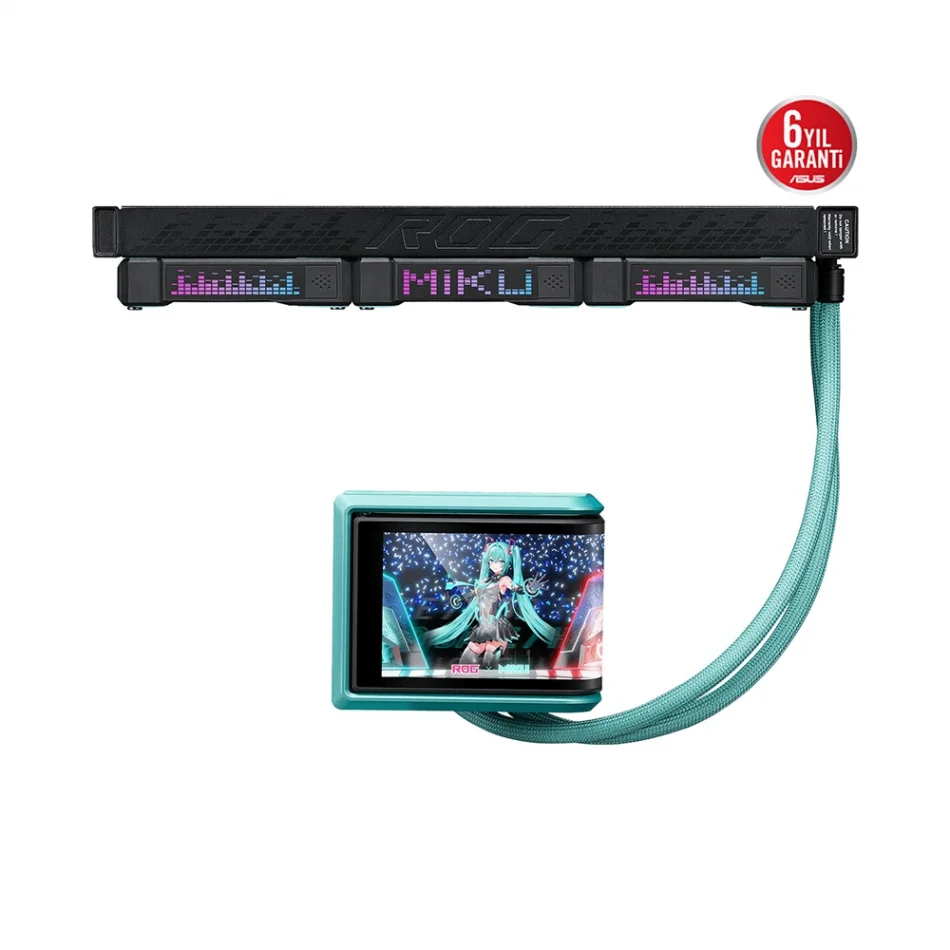 ASUS ROG RYUO IV 360 ARGB Hatsune Miku Edition 6.67 AMOLED Ekranlı Intel LGA1851-1700 ve AMD AM5 Destekli 360mm. İşlemci Sıvı Soğutucu