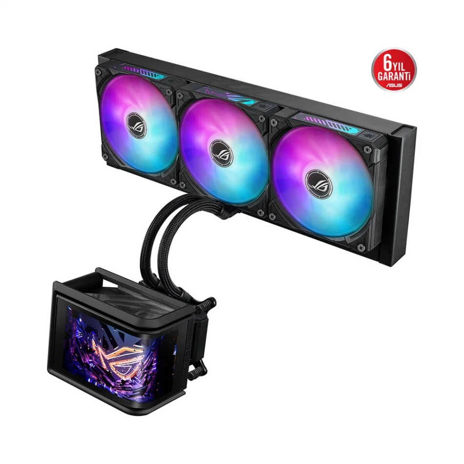 ASUS ROG RYUO IV SLC 360 ARGB 6.67 AMOLED Ekranlı Intel LGA1851-1700 ve AMD AM5 Destekli 360mm. İşlemci Sıvı Soğutucu