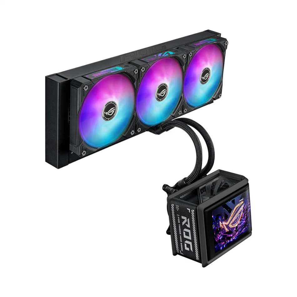 ASUS ROG RYUO IV SLC 360 ARGB 6.67 AMOLED Ekranlı Intel LGA1851-1700 ve AMD AM5 Destekli 360mm. İşlemci Sıvı Soğutucu