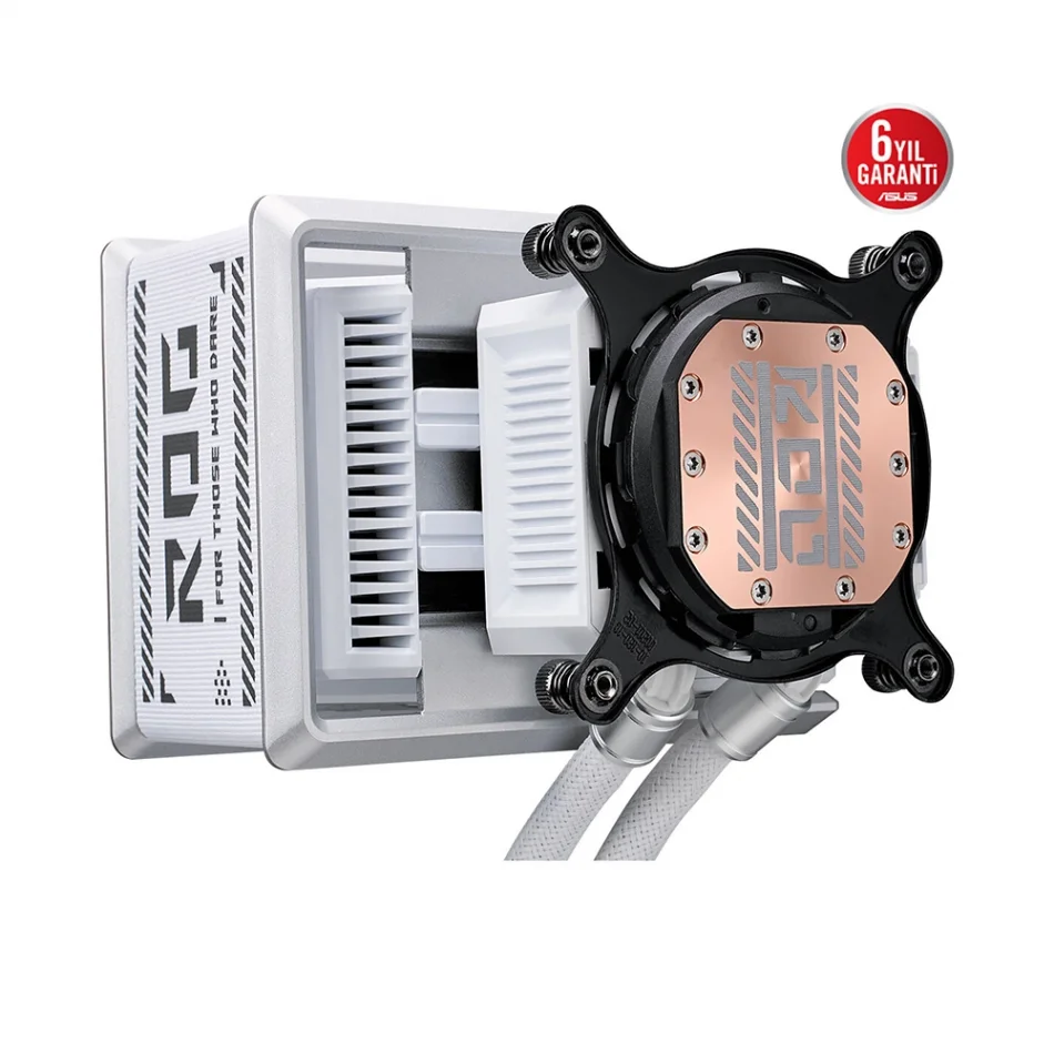 ASUS ROG RYUO IV SLC 360 ARGB White Edition 6.67 AMOLED Ekranlı Intel LGA1851-1700 ve AMD AM5 Destekli 360mm. Beyaz İşlemci Sıvı Soğutucu