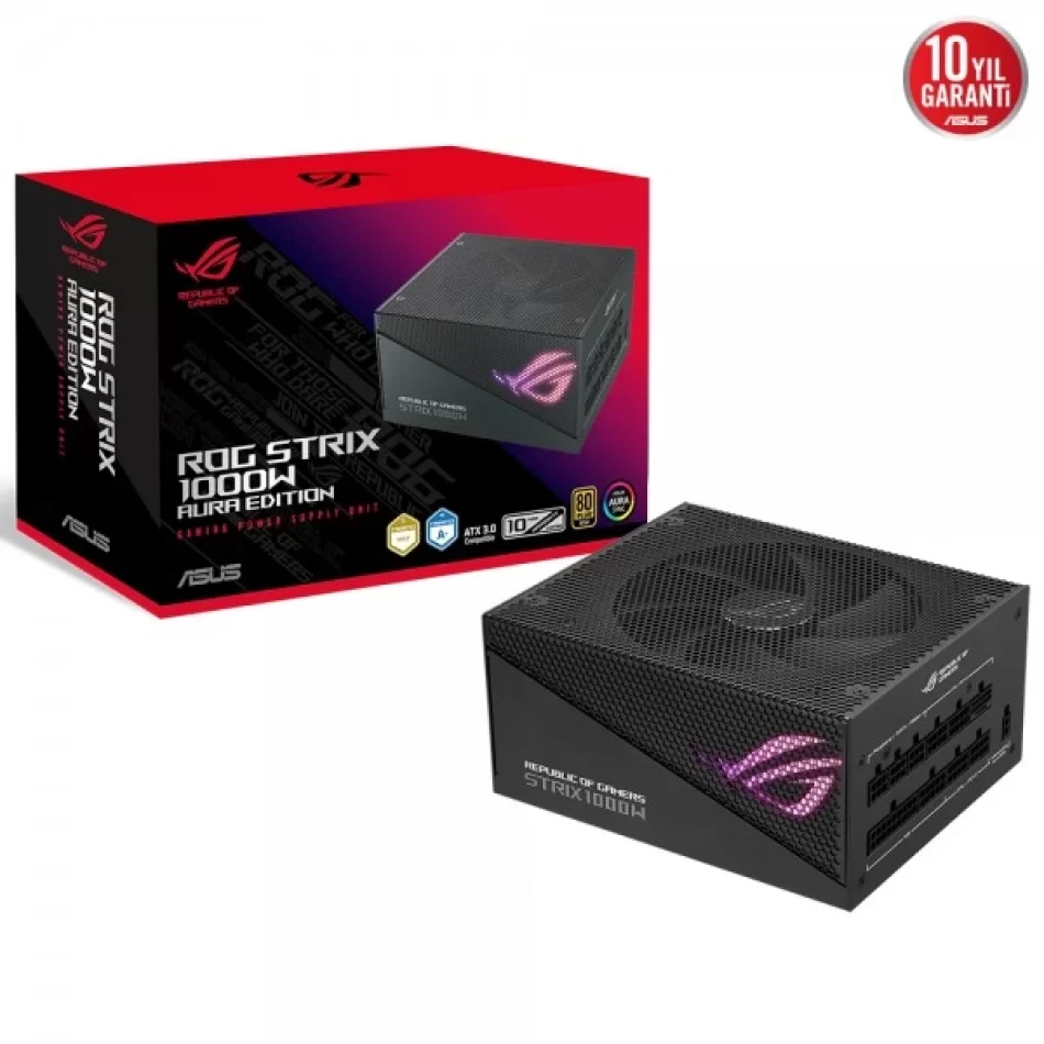 ASUS ROG Strix 1000G 1000W 80+ Gold Aura Edition Tam Modüler PCIe Gen 5.0 ATX 3.0 Uyumlu Power Supply