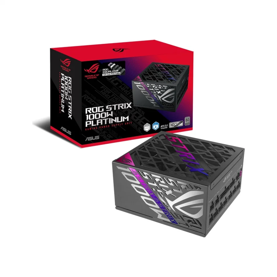ASUS ROG Strix 1000P 1000W Gaming 80+ Platinum ROG Equalizer Tam Modüler ATX 3.1 Güç Kaynağı