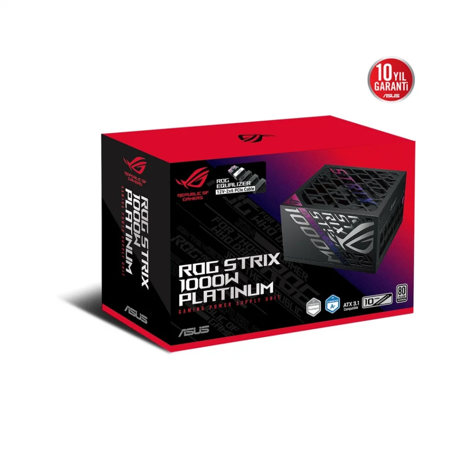 ASUS ROG Strix 1200P 1200W Gaming 80+ Platinum ROG Equalizer Tam Modüler ATX 3.1 Güç Kaynağı