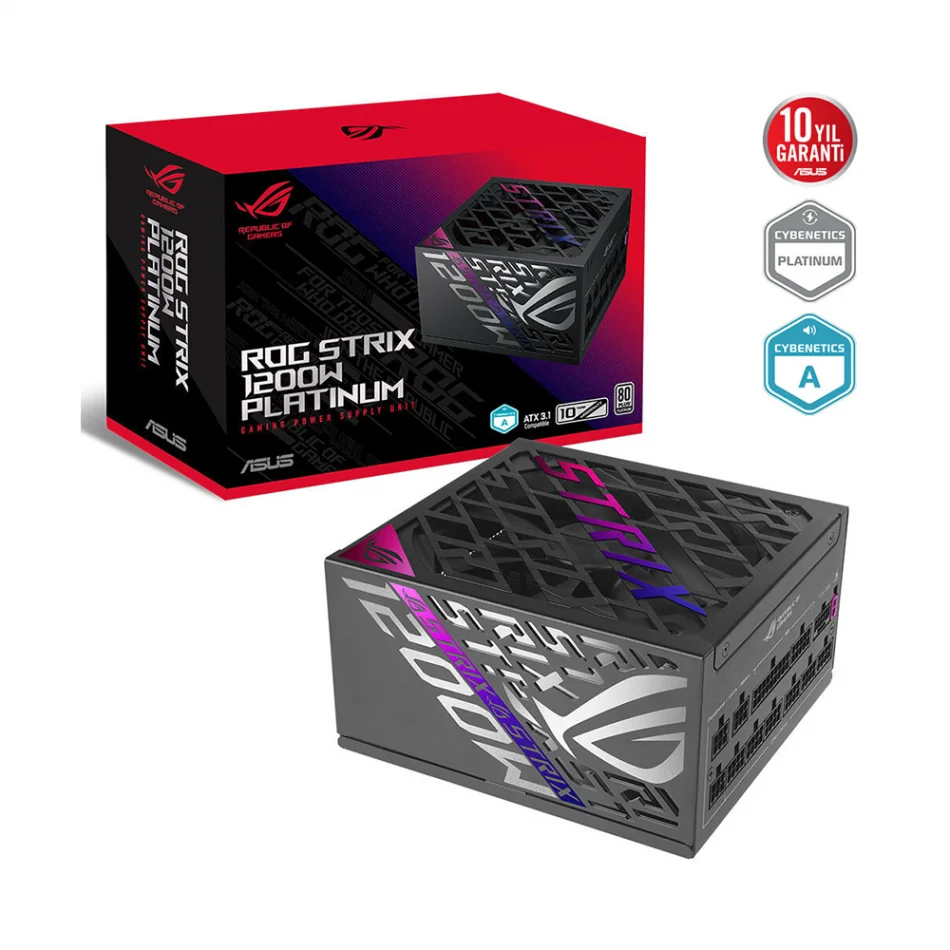 ASUS ROG Strix 1200P 1200W Gaming 80+ Platinum Tam Modüler ATX 3.1 Güç Kaynağı