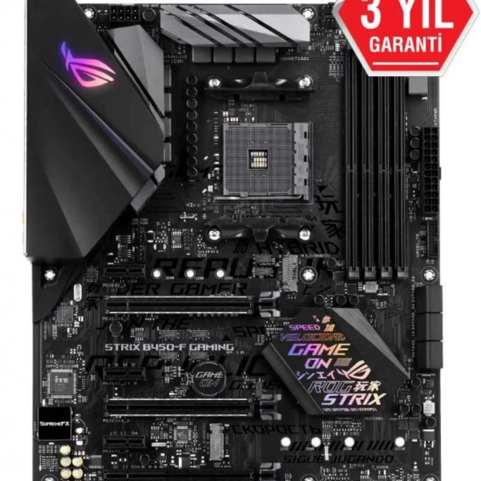 ASUS ROG STRIX B450-F GAMING 3600MHz(OC) DDR4 AMD Soket AM4 ATX Anakart