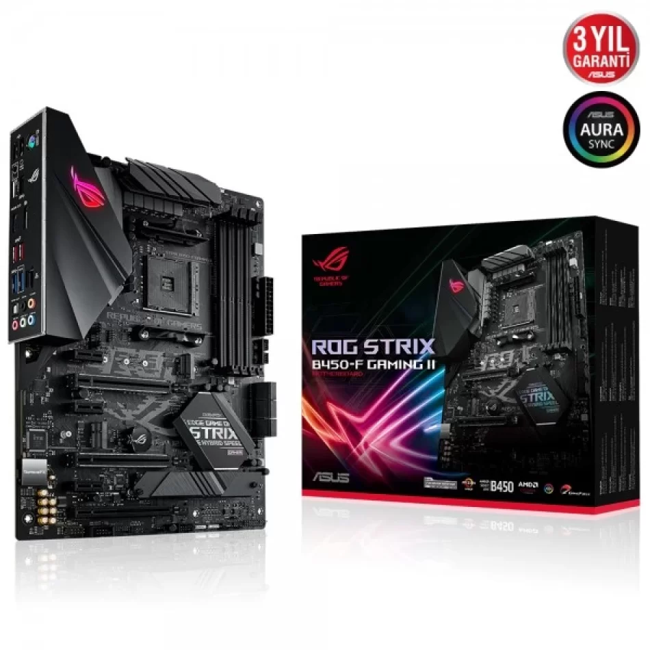 ASUS ROG STRIX B450-F GAMING II 4400MHz(OC) DDR4 AMD Soket AM4 ATX Anakart