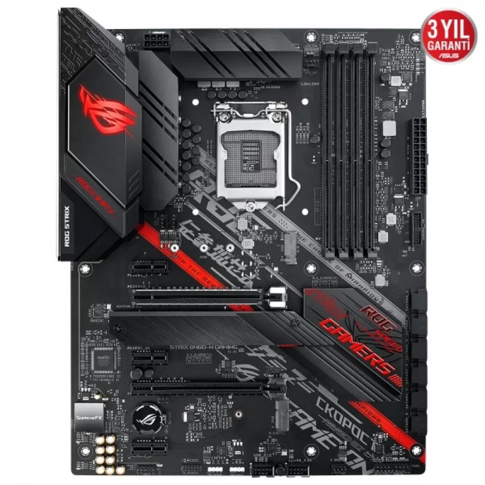 ASUS ROG STRIX B460-H GAMING 2933MHz DDR4 Intel Soket 1200 ATX Anakart