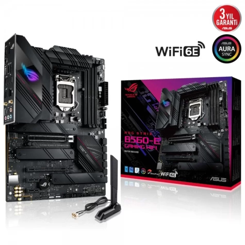 ASUS ROG STRIX B560-E GAMING WIFI 5333MHz(OC) DDR4 Intel Soket 1200 ATX Anakart