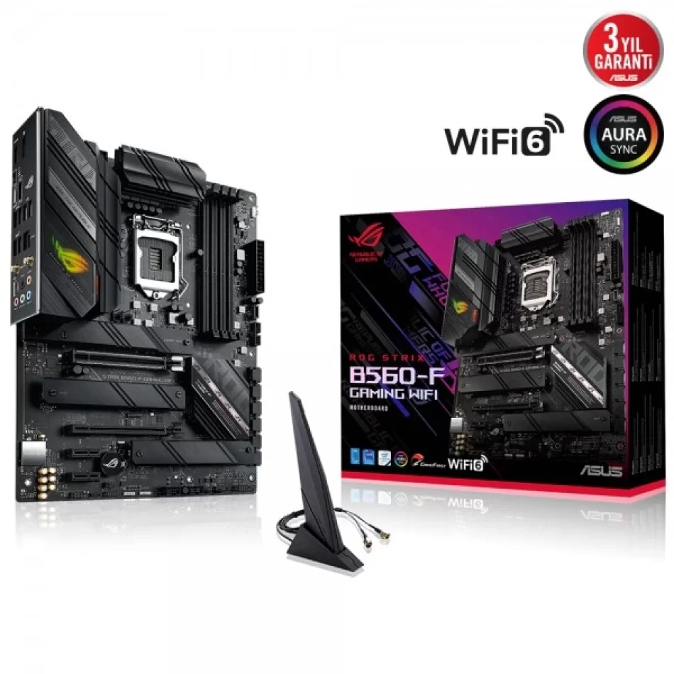 ASUS ROG Strix B560-F GAMING WIFI 5000MHz(OC) DDR4 Intel Soket 1200 ATX Anakart